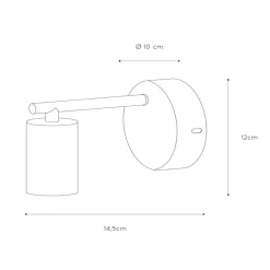 Wandlamp Leanne, zwart