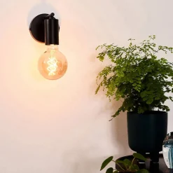 Wandlamp Leanne, zwart