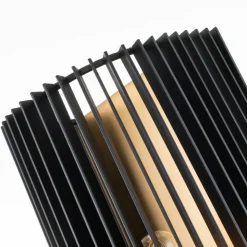 Wandlamp Linara, zwart/messing, 1-lamp