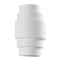 Wandlamp Lindby Marit, hoogte 30 cm, wit, gips, E14