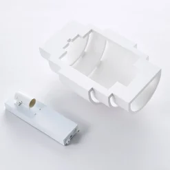 Wandlamp Lindby Marit, hoogte 30 cm, wit, gips, E14