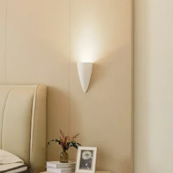 Wandlamp Lindby Pascali, hoogte 42 cm, wit, gips