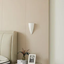 Wandlamp Lindby Pascali, hoogte 42 cm, wit, gips