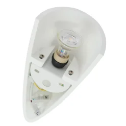 Wandlamp Lindby Pascali, hoogte 42 cm, wit, gips