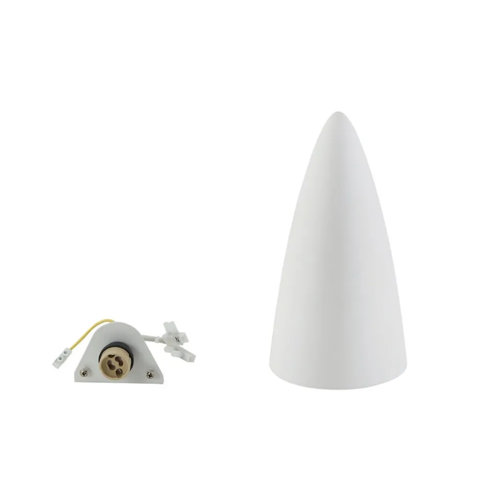 Wandlamp Lindby Pascali, hoogte 42 cm, wit, gips