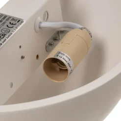 Wandlamp Lindby Pascali, hoogte 13 cm, wit, gips