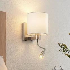 Wandlamp Lucande Brinja, 45 cm, draaibaar, leeslampje, E27