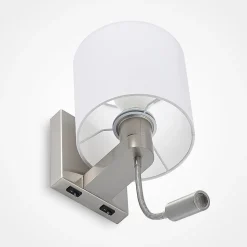 Wandlamp Lucande Brinja, 45 cm, draaibaar, leeslampje, E27