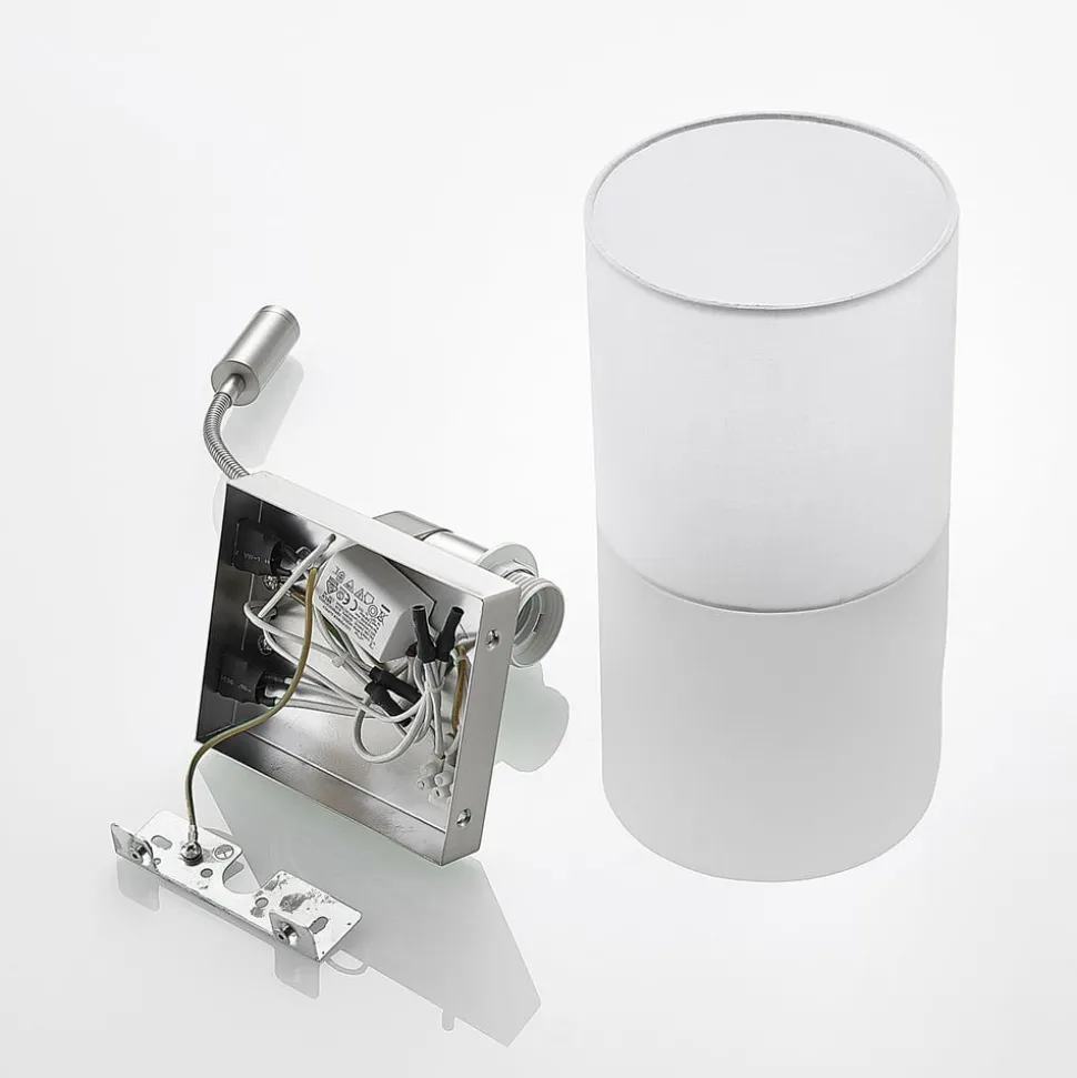 Wandlamp Lucande Brinja, 45 cm, draaibaar, leeslampje, E27