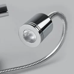 Wandlamp Lucande Jettka, hoogte 63 cm, leesarm, textiel