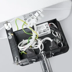 Wandlamp Lucande Jettka, hoogte 63 cm, leesarm, textiel