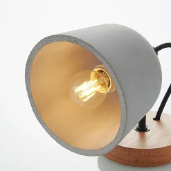 Wandlamp Lucande Kalinda, set van 2, grijs, beton, E14