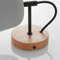 Wandlamp Lucande Kalinda, set van 2, grijs, beton, E14