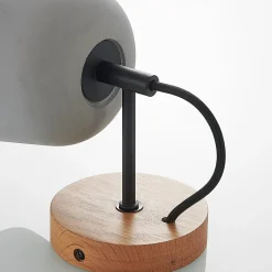 Wandlamp Lucande Kalinda, set van 2, grijs, beton, E14