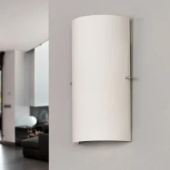 Wandlamp Lucande Sidra, hoogte 28 cm, glas, halfrond