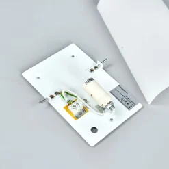 Wandlamp Lucande Sidra, hoogte 28 cm, glas, halfrond