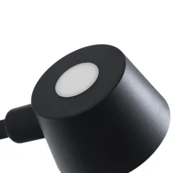 Wandlamp Lucande Silka, zwart, metaal, 9,5 cm hoog