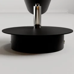 Wandlamp Lucande Wibke, hoogte 24 cm, zwart, goud, metaal