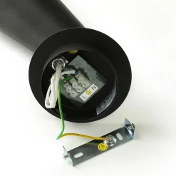 Wandlamp Lucande Wibke, hoogte 24 cm, zwart, goud, metaal