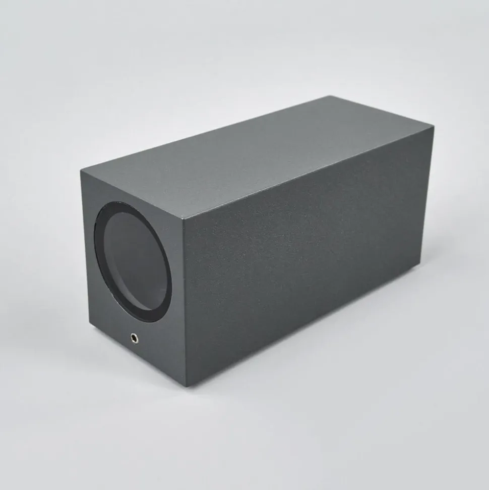 Wandlamp Lucande Xava, up/down, antraciet, 2-lamps, GU10