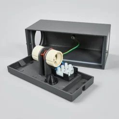 Wandlamp Lucande Xava, up/down, antraciet, 2-lamps, GU10