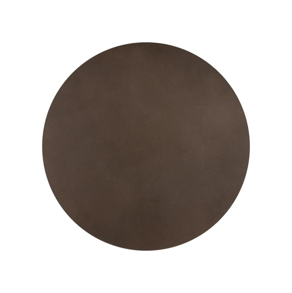 Wandlamp Luna, bruin, indirect licht, Ø 30 cm, staal