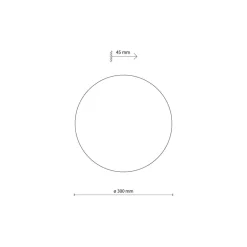 Wandlamp Luna, bruin, indirect licht, Ø 30 cm, staal