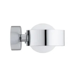 Wandlamp Mado, staal chroomkleurig, glas opaal, 1-lamp