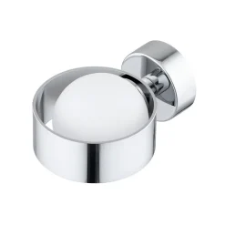 Wandlamp Mado, staal chroomkleurig, glas opaal, 1-lamp