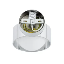 Wandlamp Mado, staal chroomkleurig, glas opaal, 1-lamp