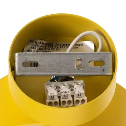 Wandlamp Mado van staal, geel, 1-lamp