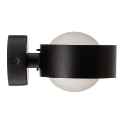 Wandlamp Mado van staal, zwart, 1-lamp