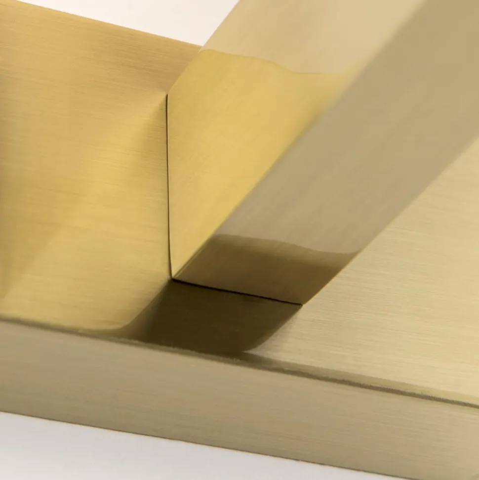 Wandlamp Mara, messingkleurig, glas, 17,5cm hoog, G9, IP44