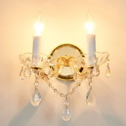 Wandlamp Marie Claire, kristal, 2-lamps