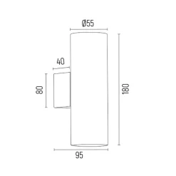 Wandlamp Marion, 2-lamps, wit