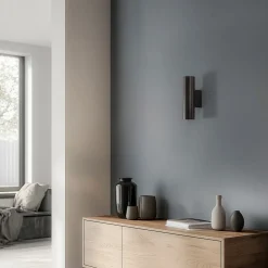 Wandlamp Marion Plus, zwart, GU10, staal, hoogte 18 cm