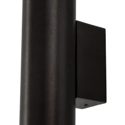 Wandlamp Marion Plus, zwart, GU10, staal, hoogte 18 cm