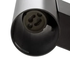 Wandlamp Marion Plus, zwart, GU10, staal, hoogte 18 cm