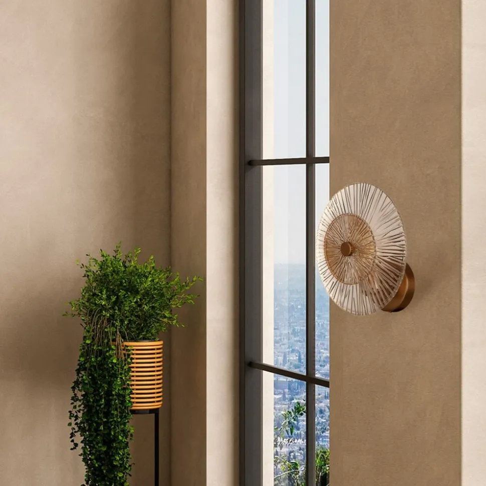 Wandlamp Maytoni Aster, glas, Ø 28 cm, 1 x E14