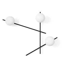 Wandlamp Mikado, matglas, 3-lamps