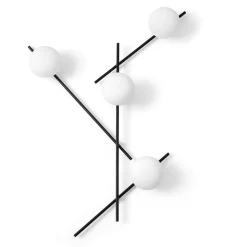 Wandlamp Mikado, matglas, 4-lamps