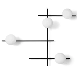 Wandlamp Mikado, matglas, 4-lamps