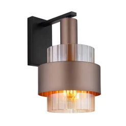 Wandlamp Milley, hoogte 30 cm, bronskleurig, metaal