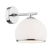 Wandlamp Mina, chroomkleurig, metaal/glas