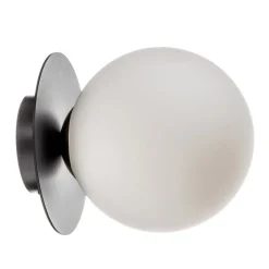 Wandlamp Minerva K1 met zwarte metalen rand