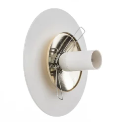 Wandlamp Minerva K1, wit, Ø 15 cm, glas/metaal