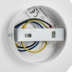 Wandlamp Minerva K1, wit, Ø 15 cm, glas/metaal