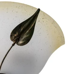 Wandlamp Mira, crème/brons, glas, 30 cm breed, E27