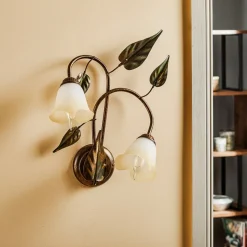 Wandlamp Miranda 2-lamps, brons