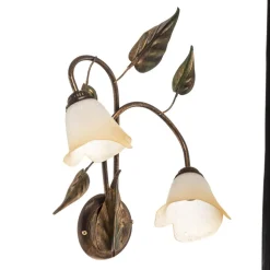 Wandlamp Miranda 2-lamps, brons
